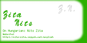 zita nits business card